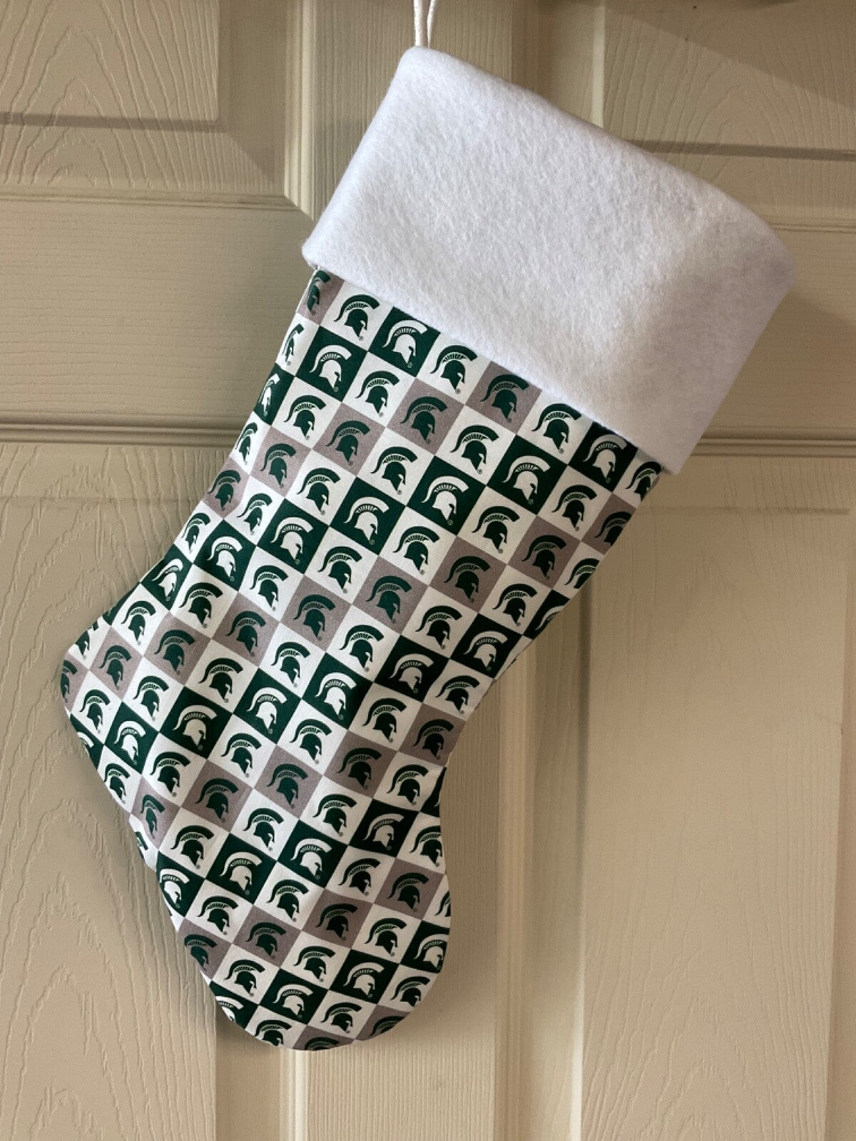 Michigan State Spartan ( sm Square) Christmas Stocking