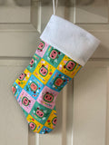 Coco melon squares  Christmas Stocking