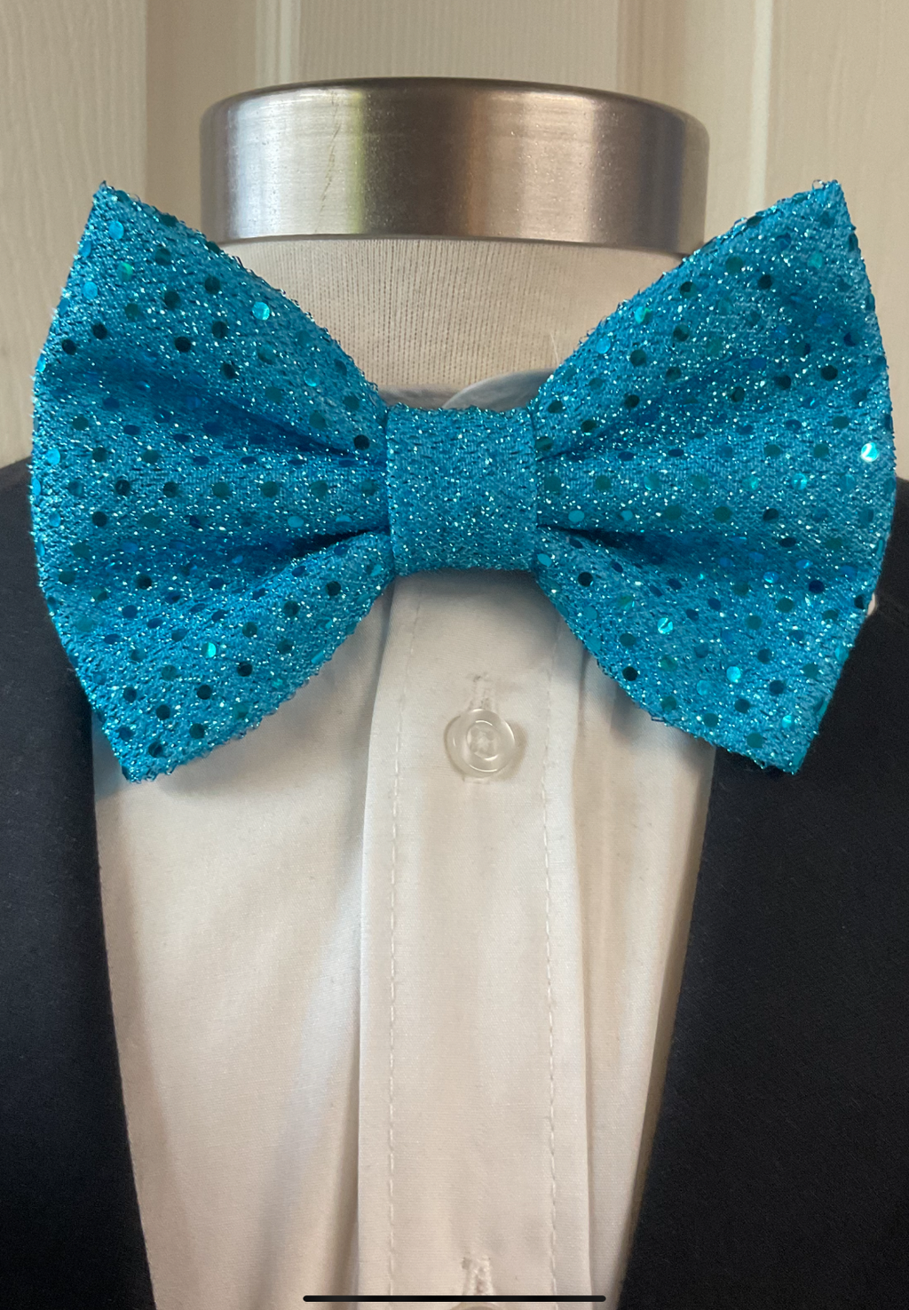 Sparkling Turquoise color Pre-tied Bow Ties