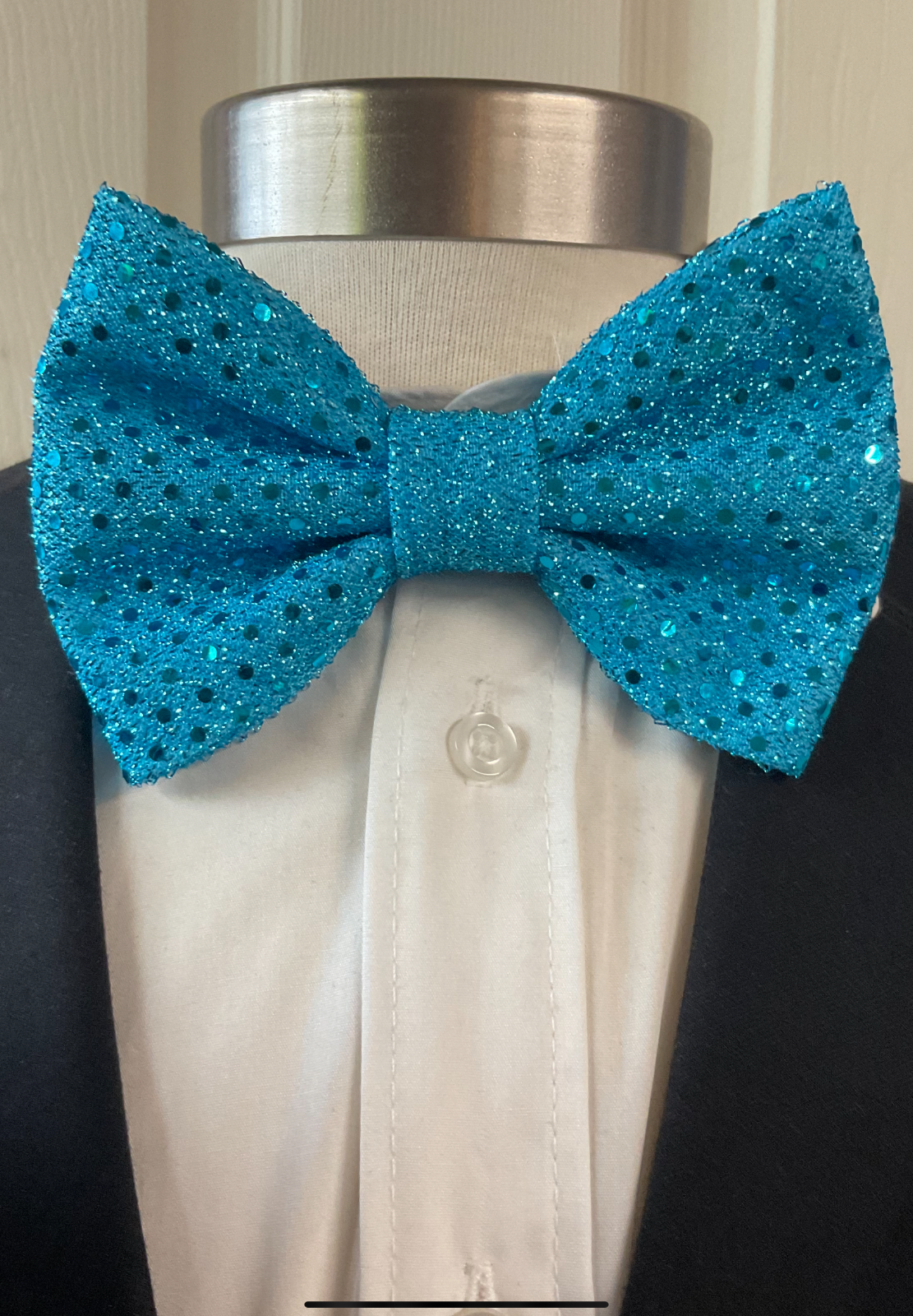 Sparkling Turquoise color Pre-tied Bow Ties