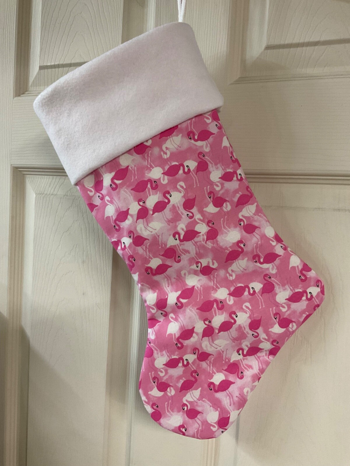 Pink Flamingo Christmas Stocking