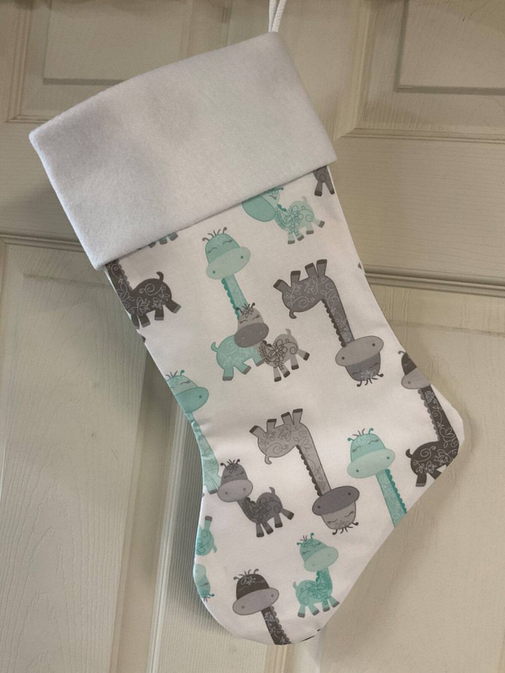 Baby Giraffes Christmas Stocking