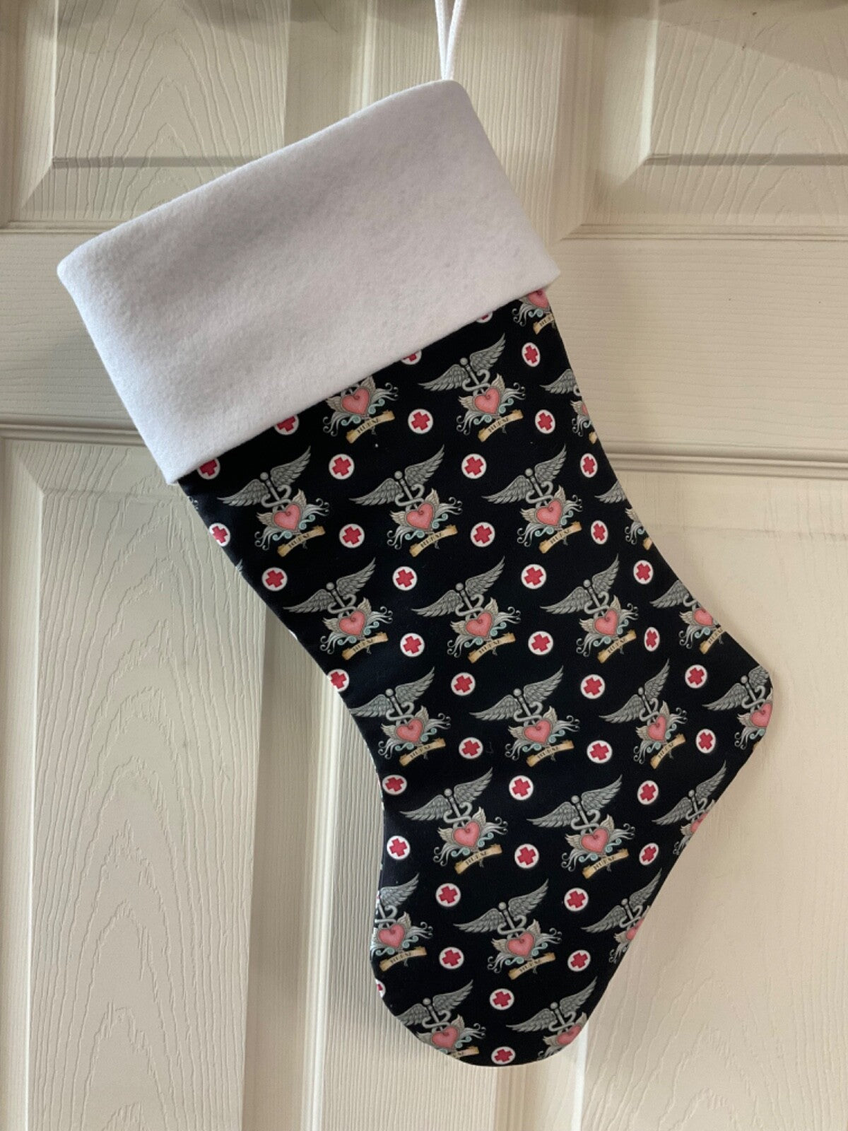 Nurse logo (black) Christmas Stocking