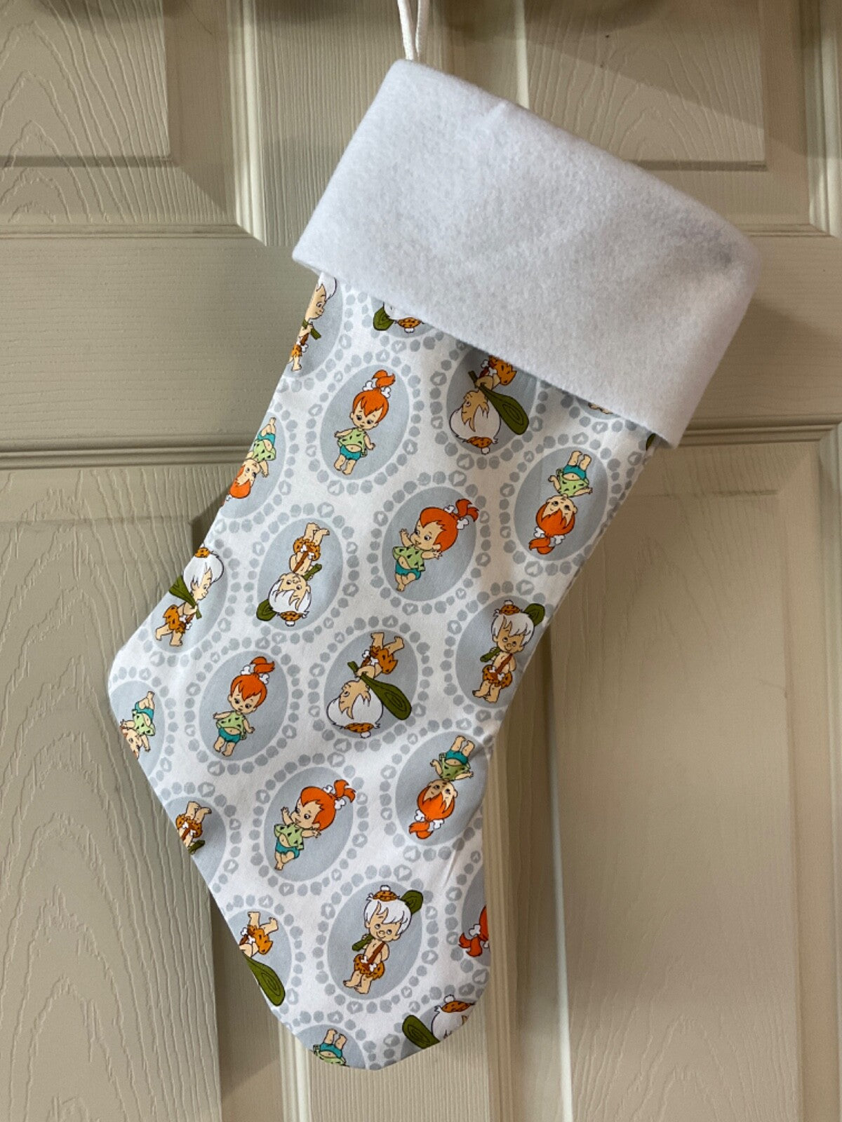 Bam bam and Pebbles Christmas Stocking