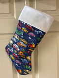 Mixed truck & Car Christmas Stocking