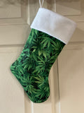 Marijuana leaves Christmas Stocking
