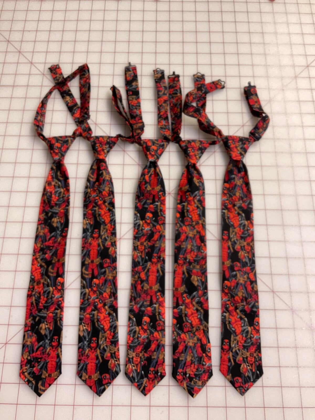 Deadpool Kids to pre teen Pre-tied  Ties