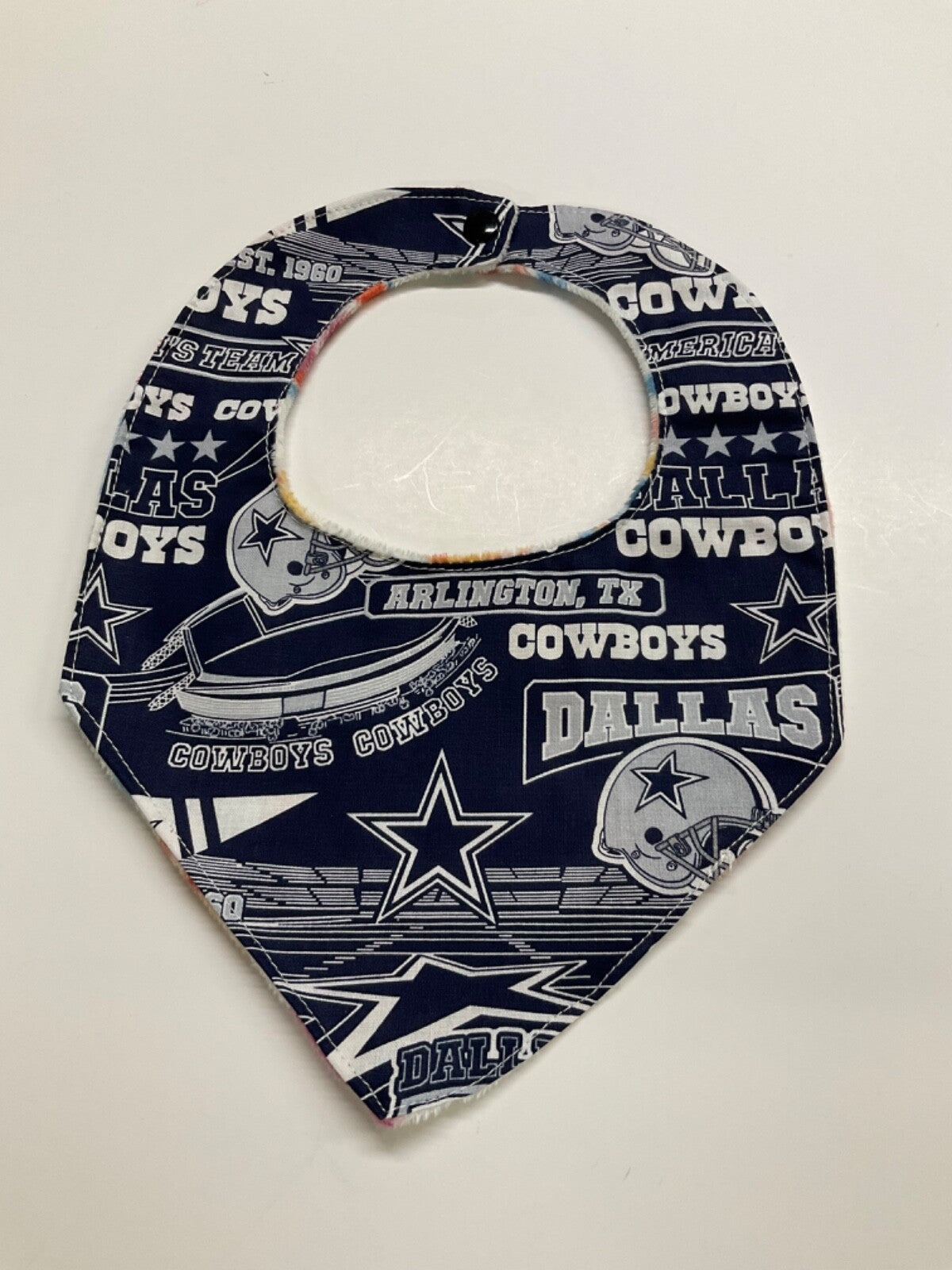 DALLAS COWBOYS Handmade bib, reversible new