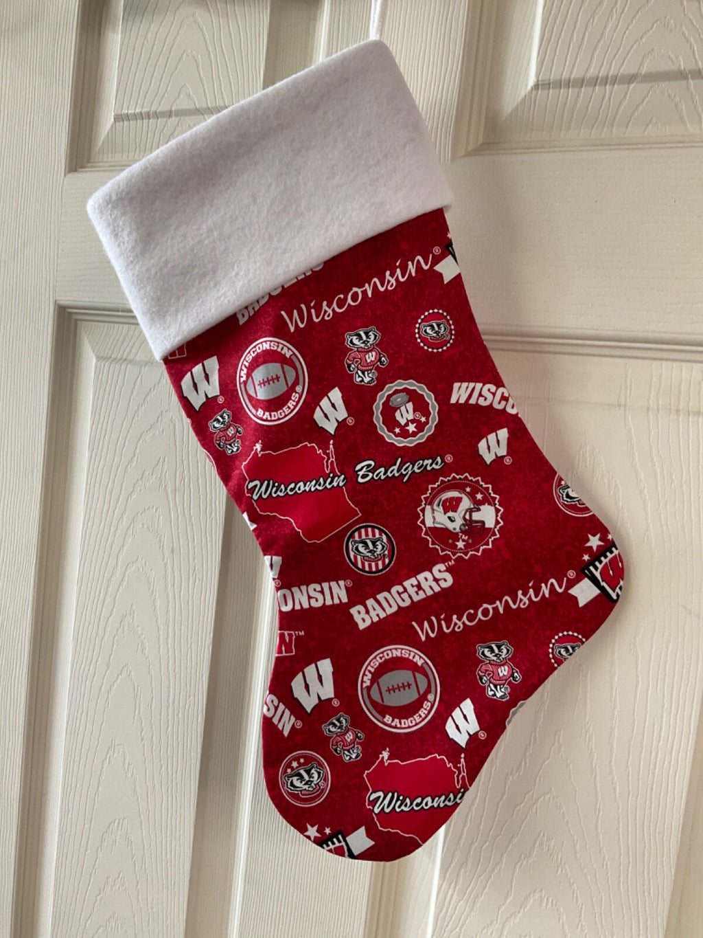 Wisconsin Badgers State Design Christmas Stocking