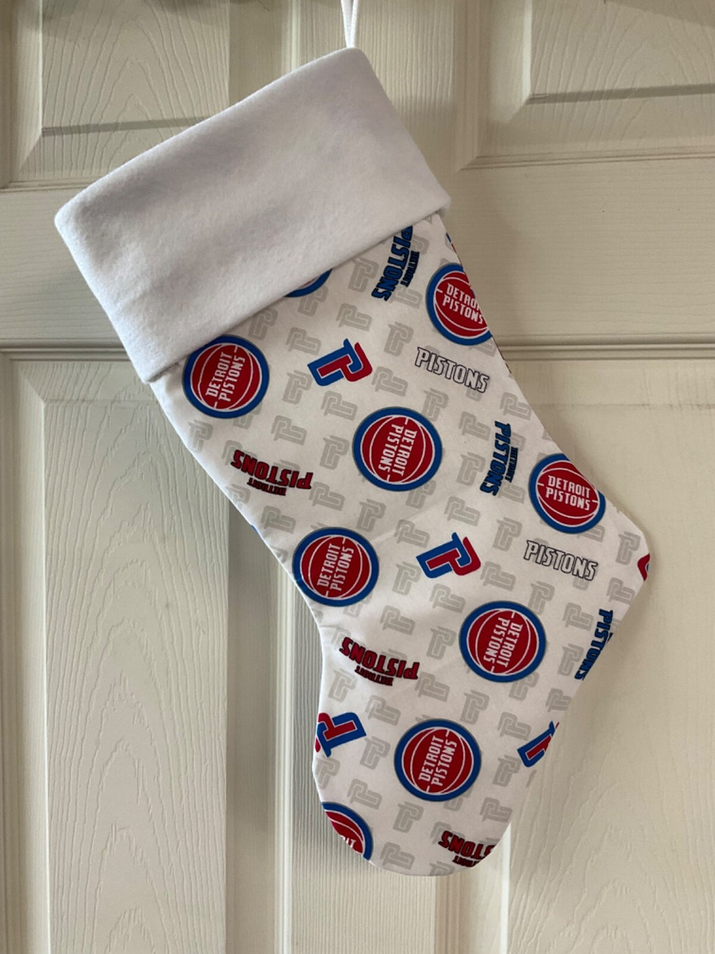 Detroit Pistons ( white ) Christmas Stocking
