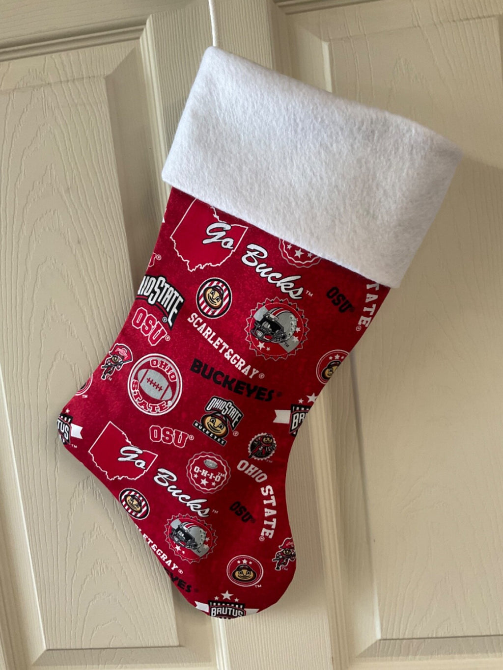 Ohio State Buckeyes state designChristmas Stocking