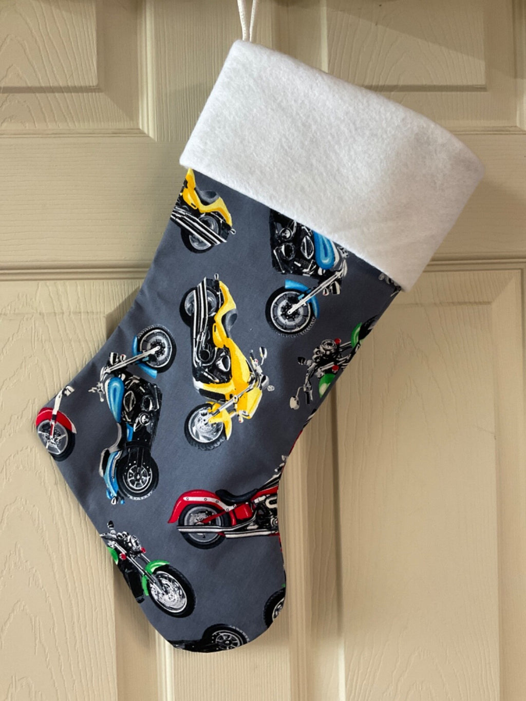 Motorcycle Logo Christmas Stocking