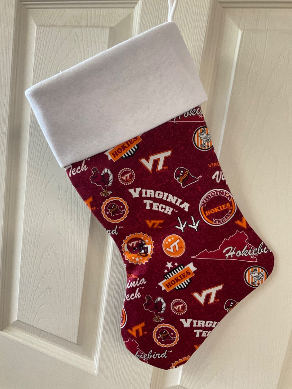 Virginia Tech Hokies State Design Christmas Stocking