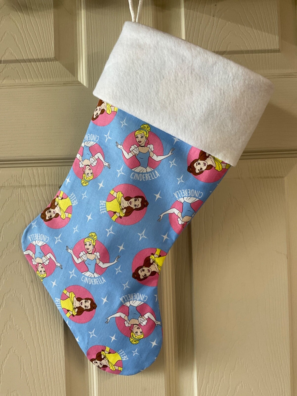 Princess Belle & Cinderella Christmas Stocking