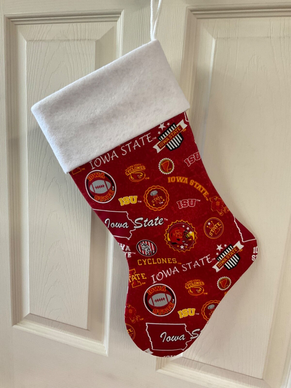 Iowa State Cyclones State Design Christmas Stocking