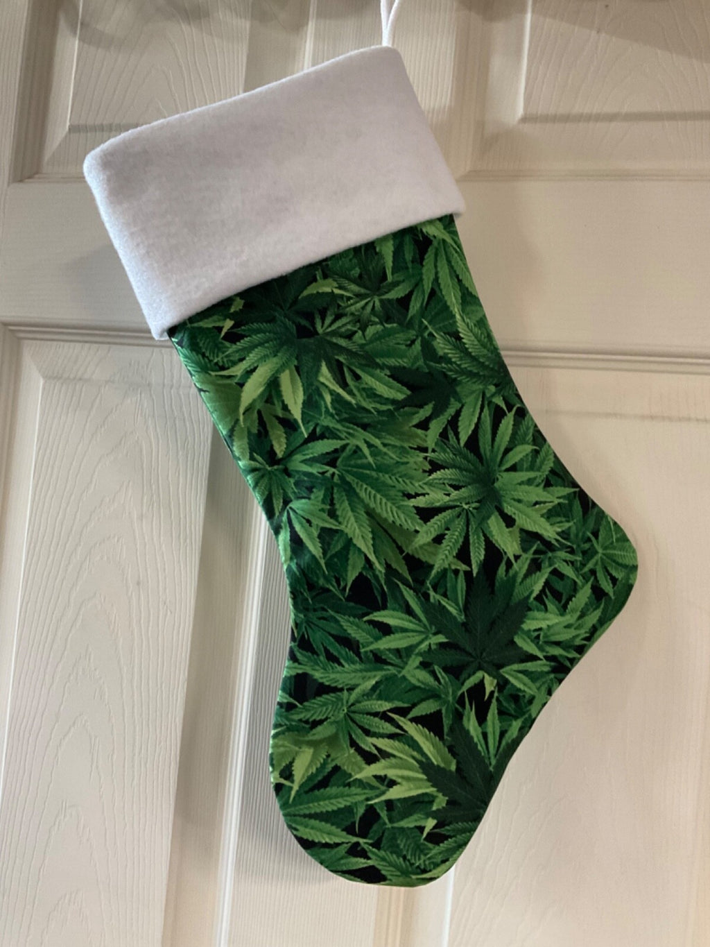 Marijuana leaves Christmas Stocking