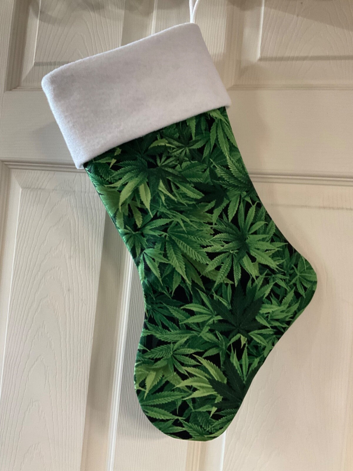 Marijuana leaves Christmas Stocking