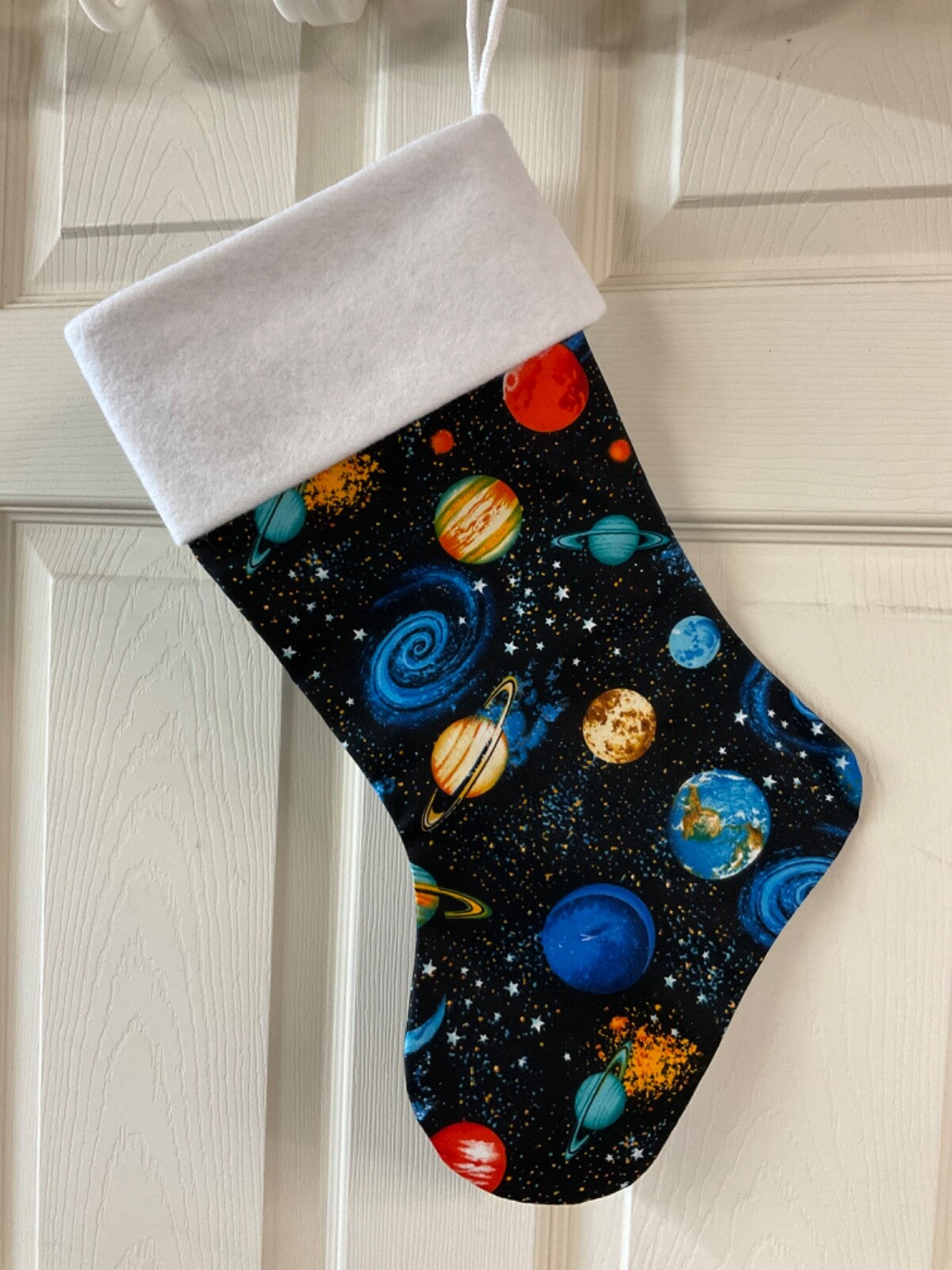 Galaxy or planet Christmas Stocking