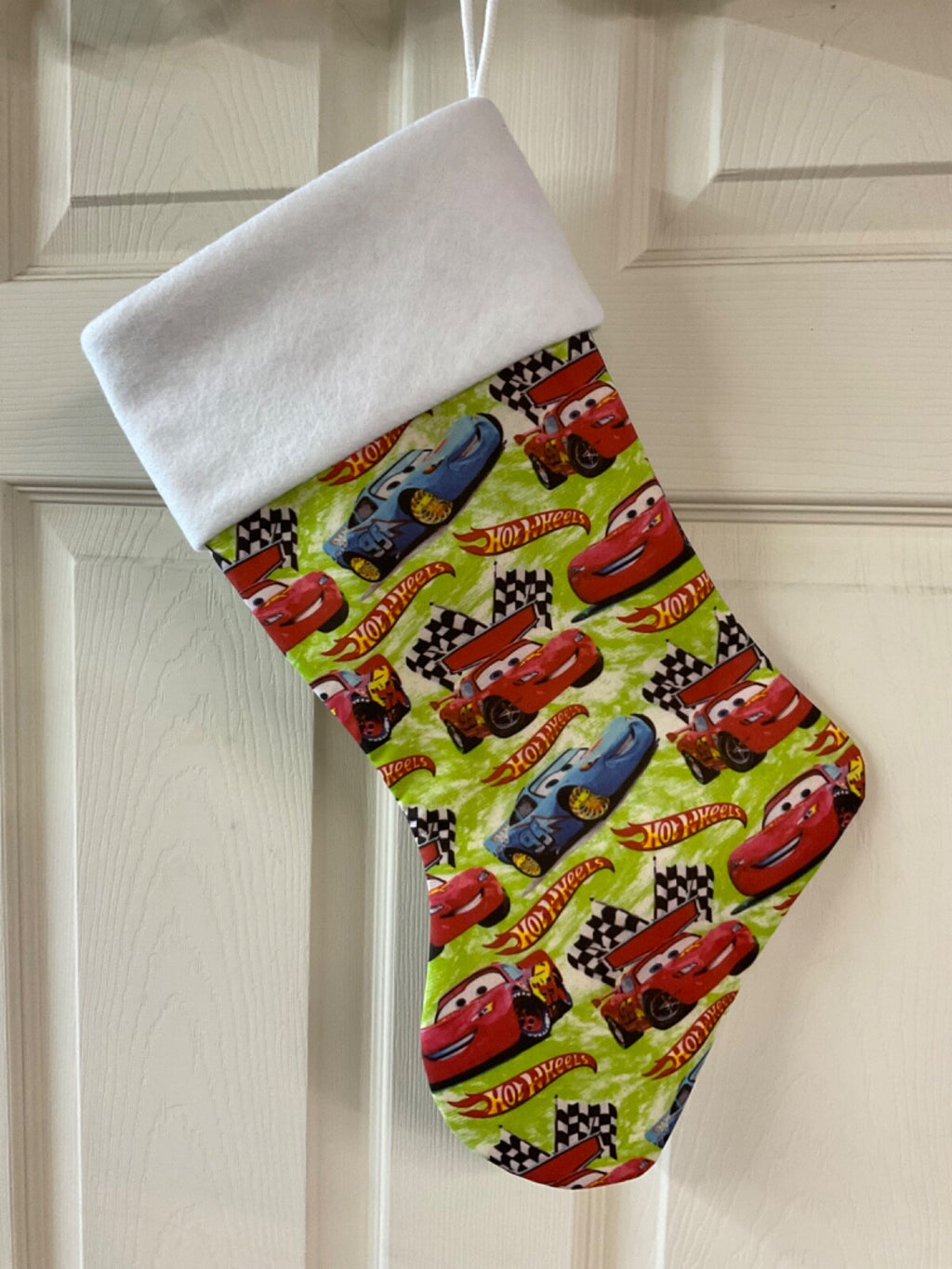 The Cars Hot wheels Christmas Stocking
