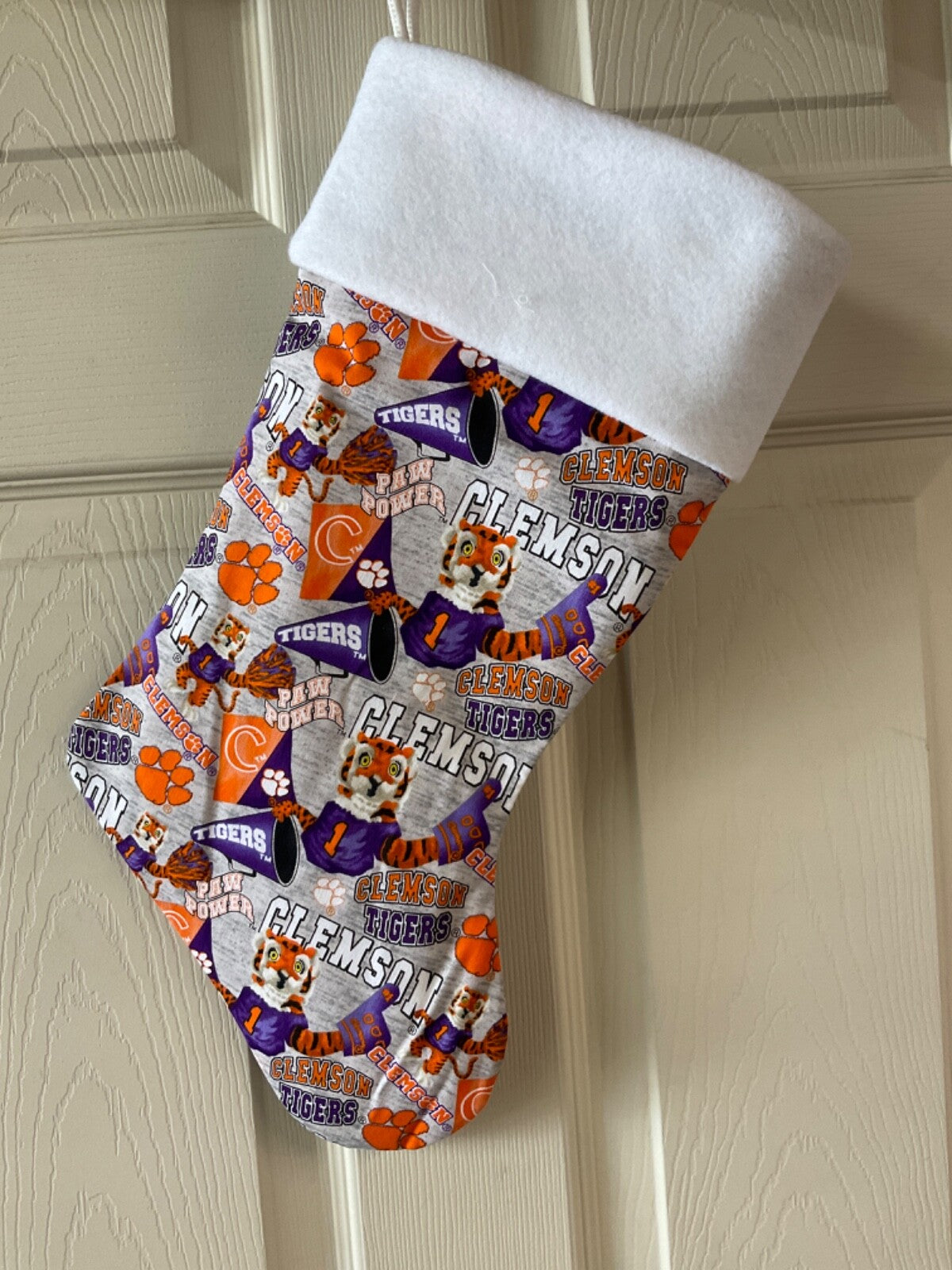 Clemson Tigers w/ mascot Christmas Stocking