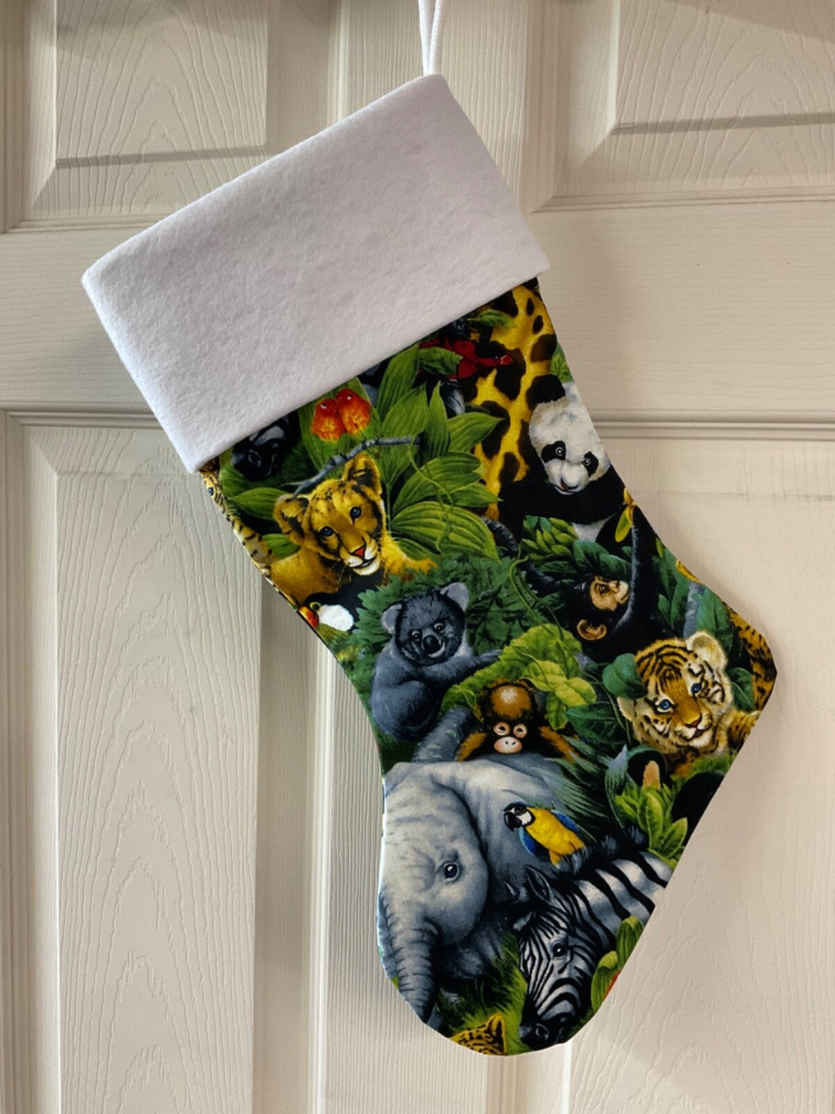 Jungle Animal Christmas Stocking
