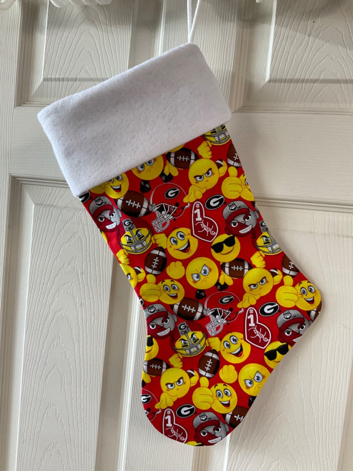 Georgia Bulldogs Emoji Christmas Stocking