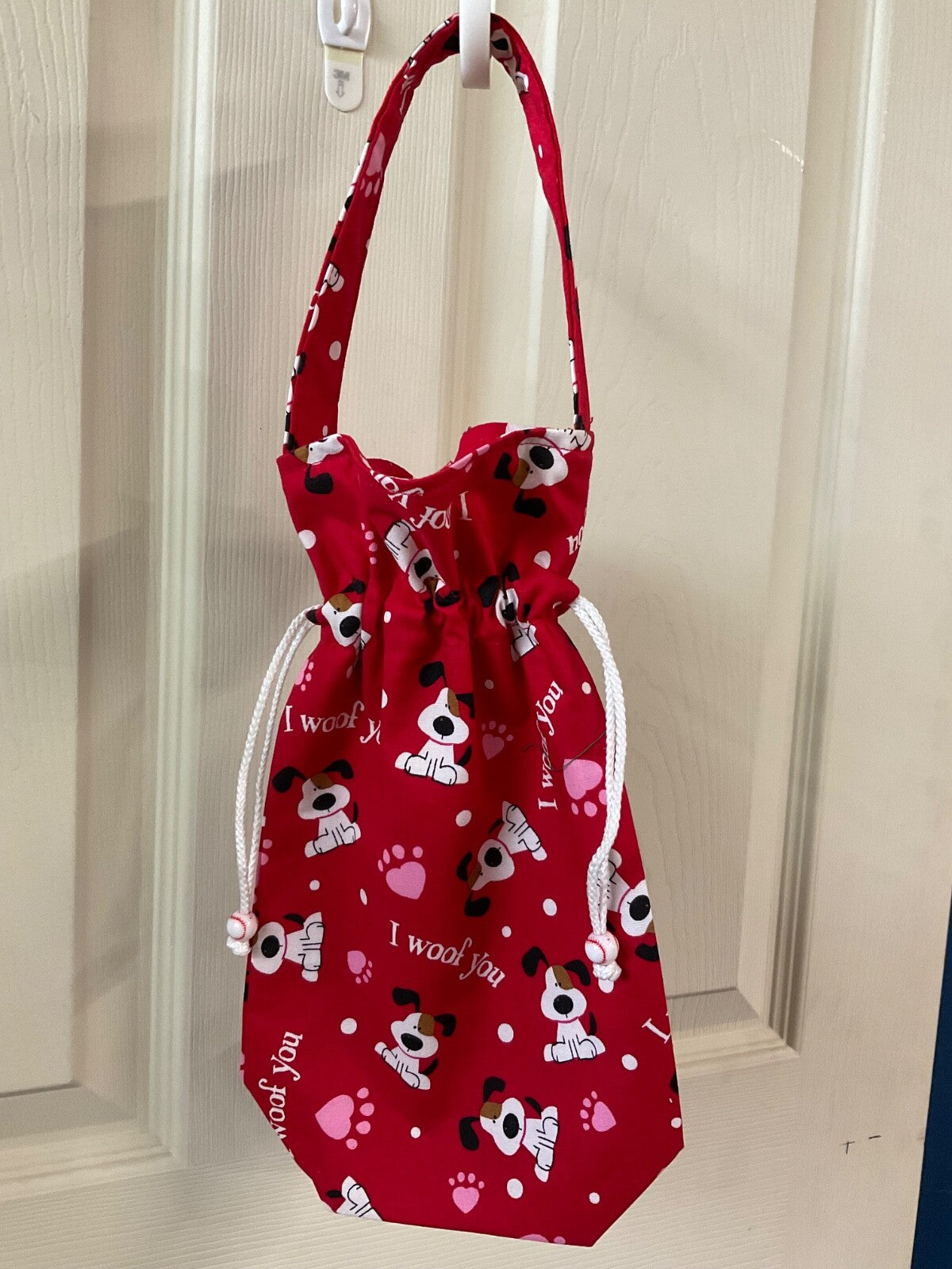 Handmade wine bottle gift bag #9