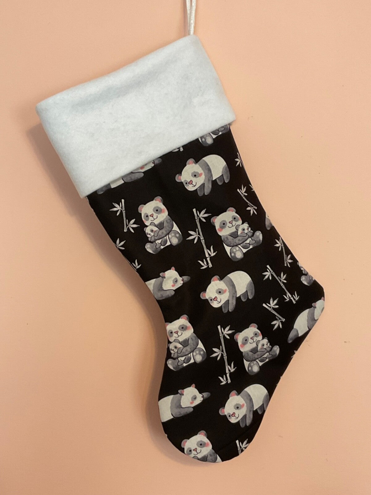 Panda Bear Christmas Stocking