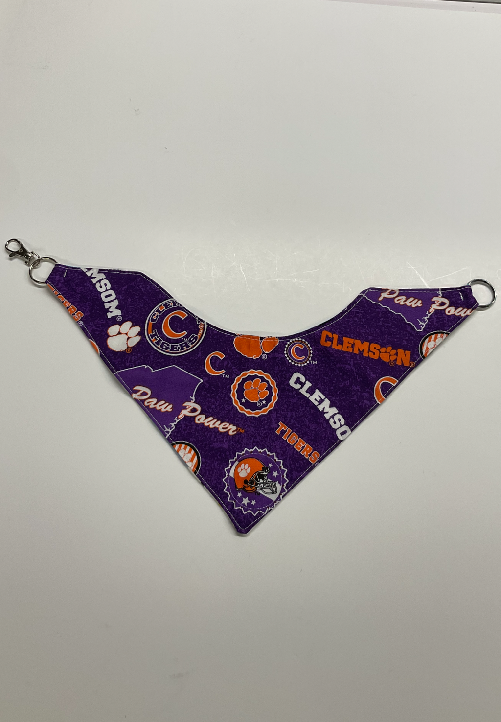 Clemson Tigers (purple)Handmade bib,