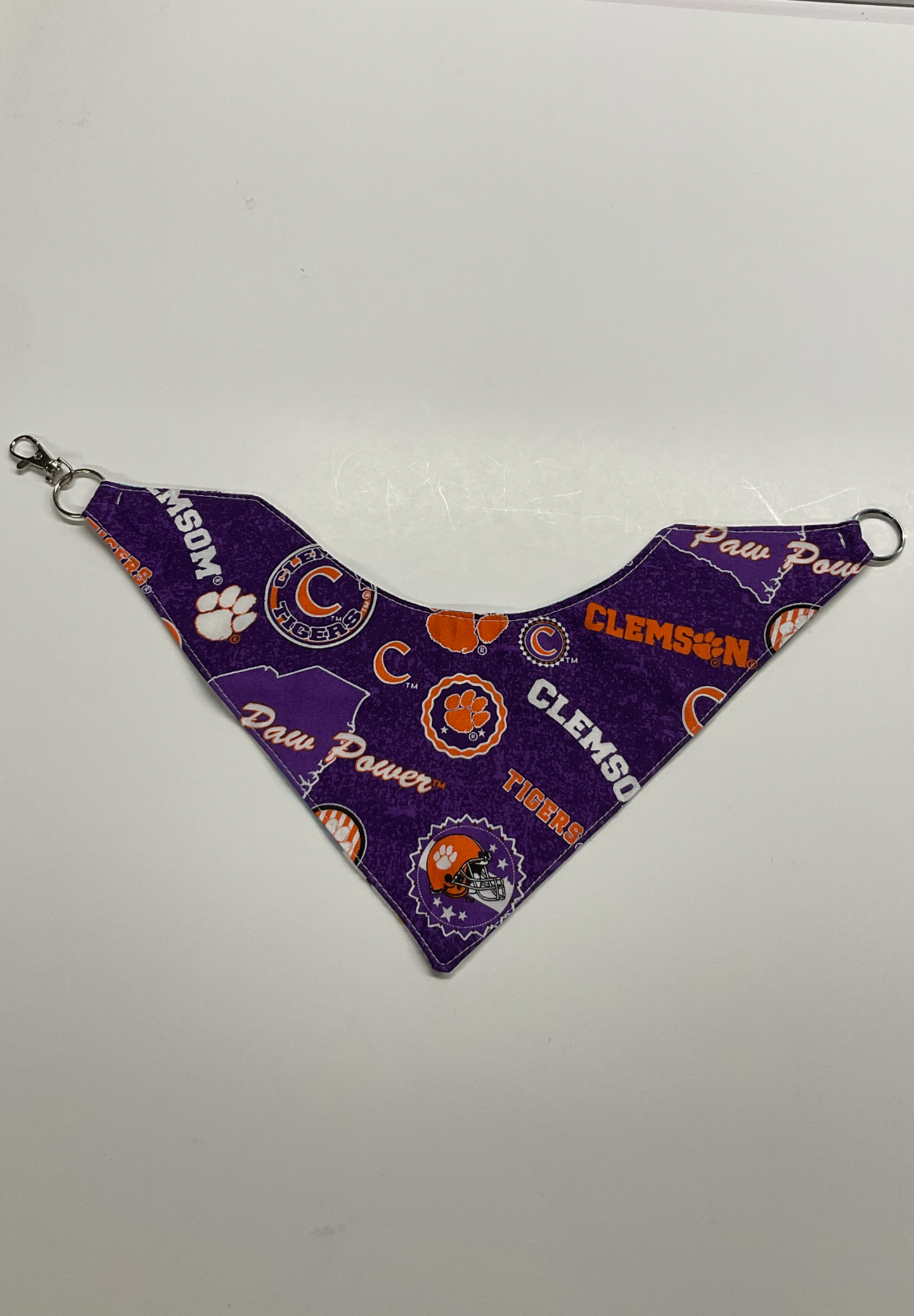 Clemson Tigers (purple)Handmade bib,