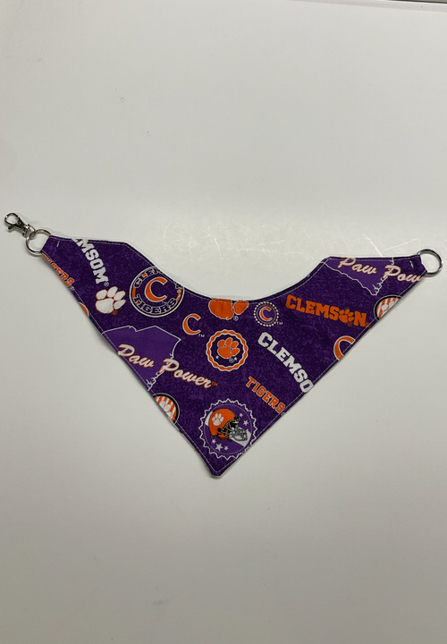 Clemson Tigers (purple)Handmade bib,