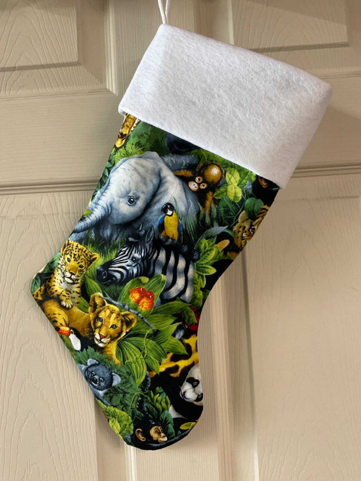 Jungle Animal Christmas Stocking