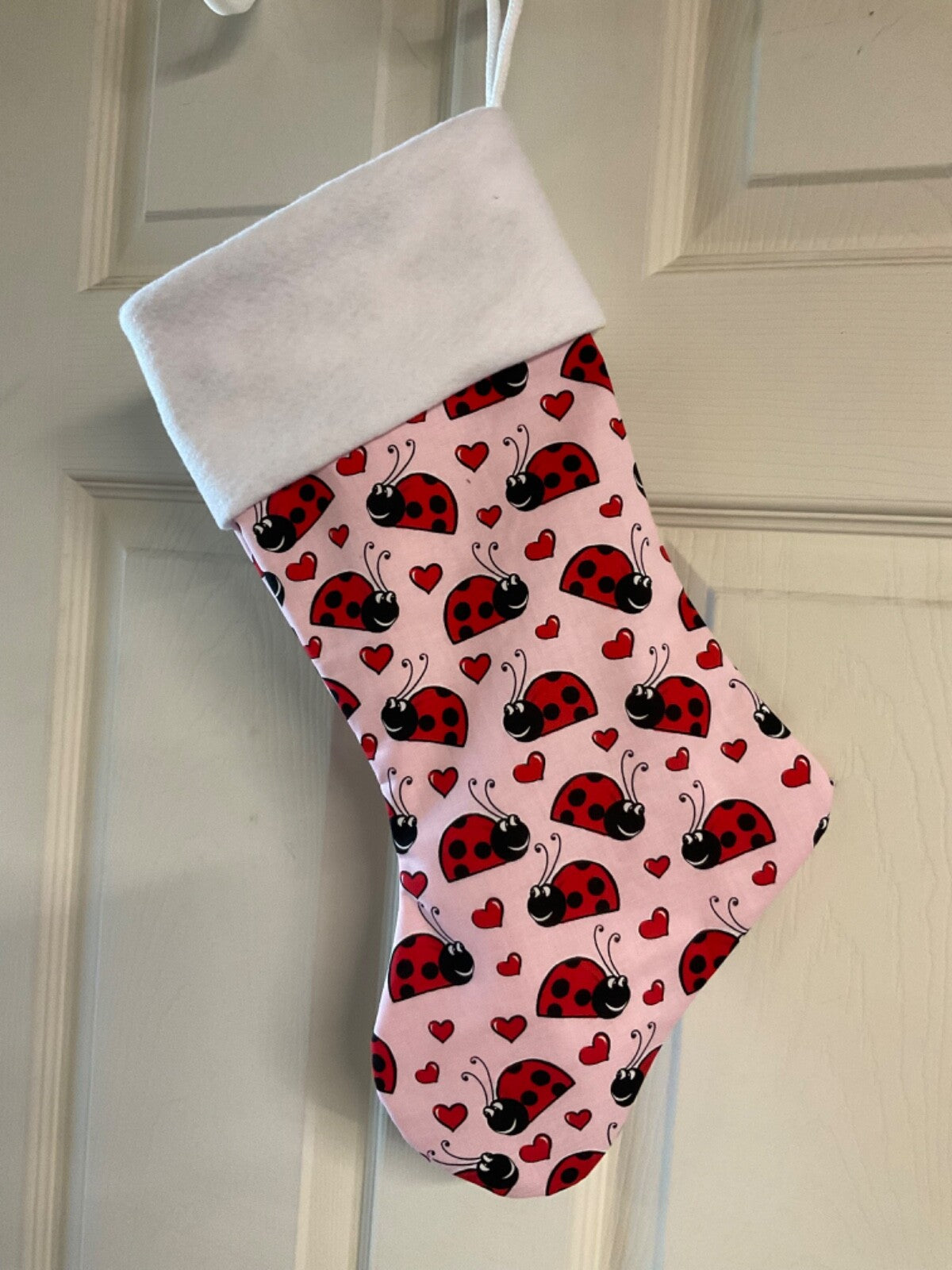 Ladybug Christmas Stocking