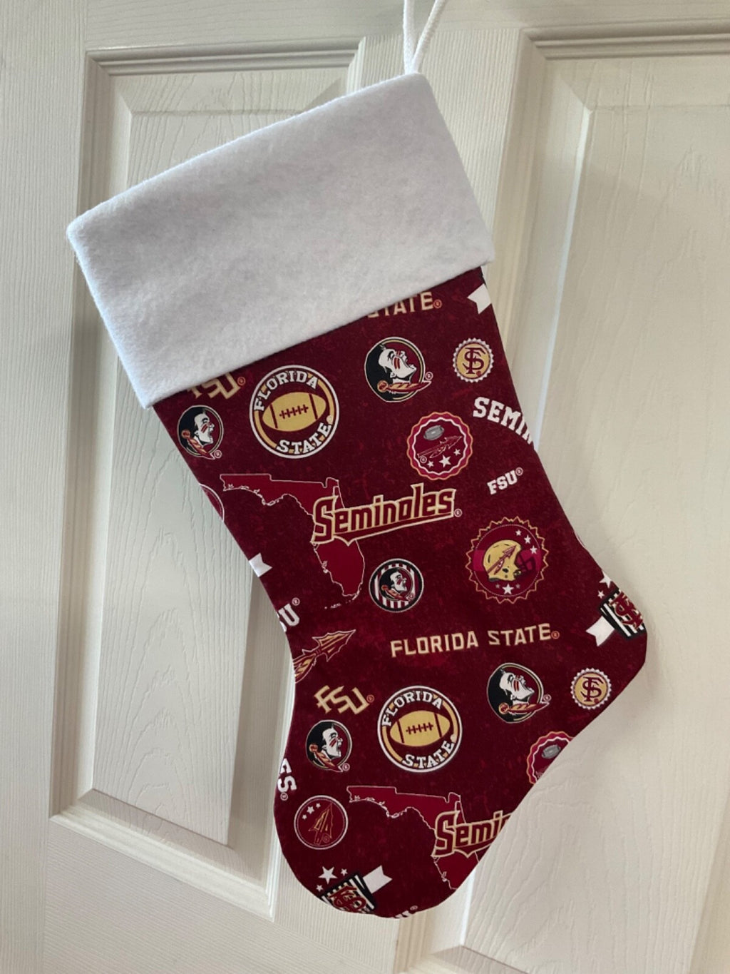 Florida State Seminoles State Design Christmas Stocking