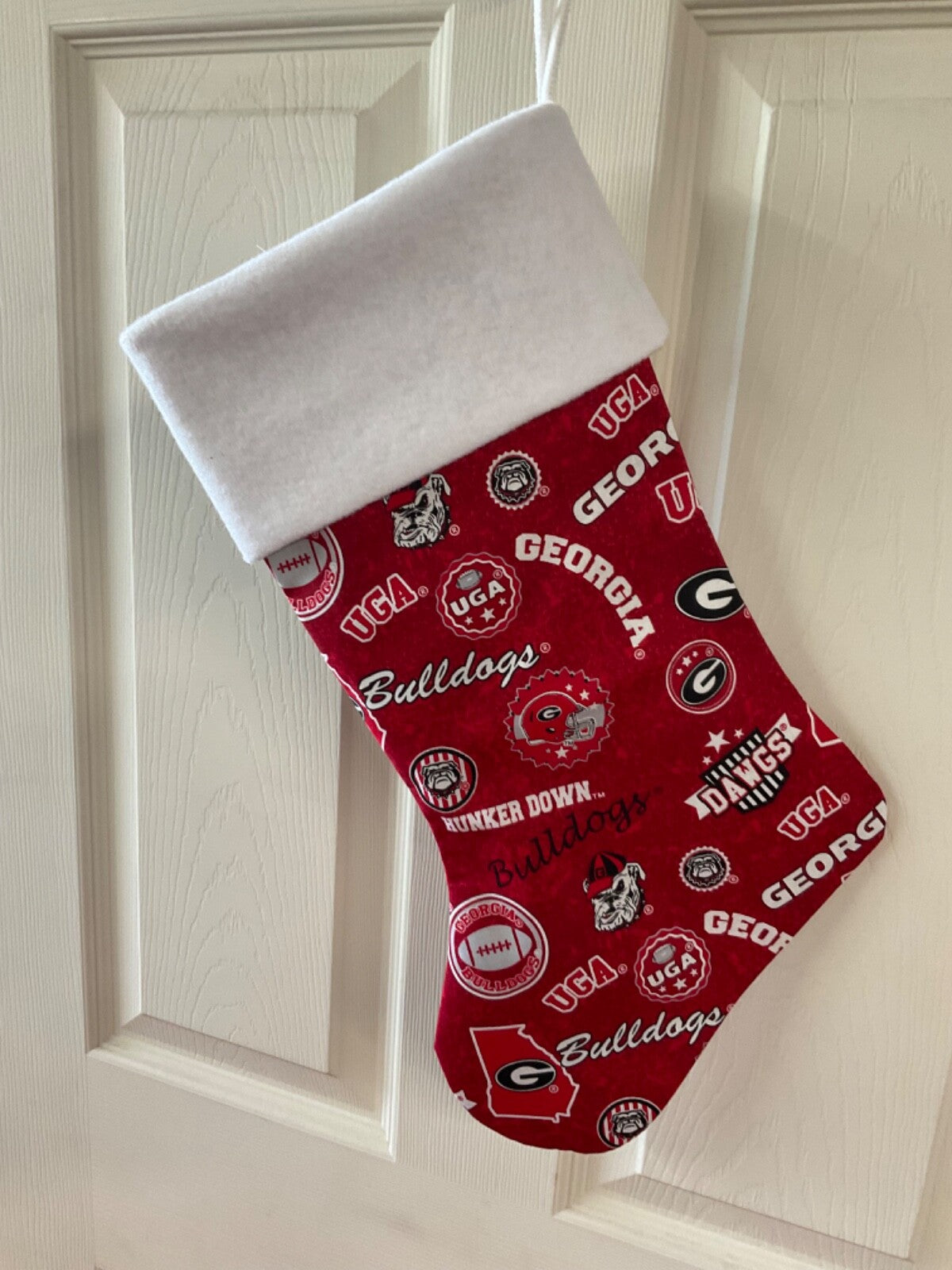 Georgia Bulldogs State Design Christmas Stocking