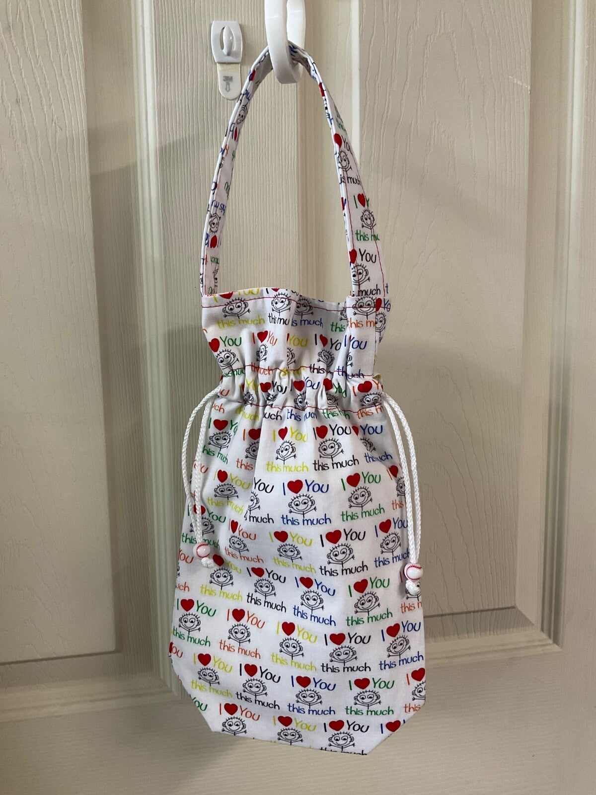 Handmade wine bottle gift bag #8