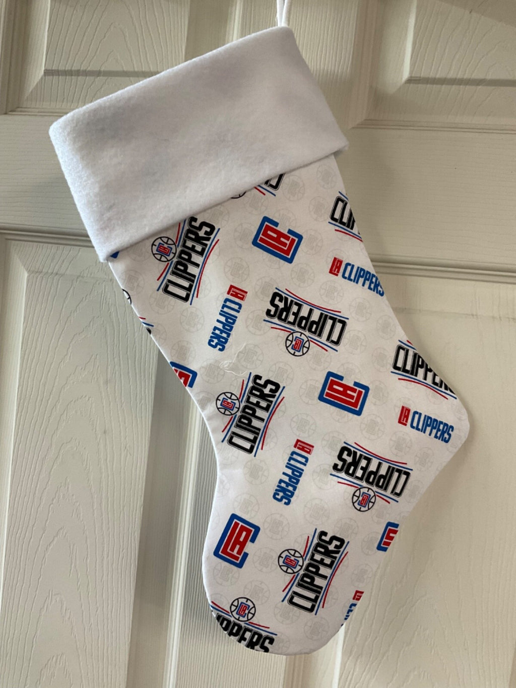 LA clippers ( white )  Christmas Stocking