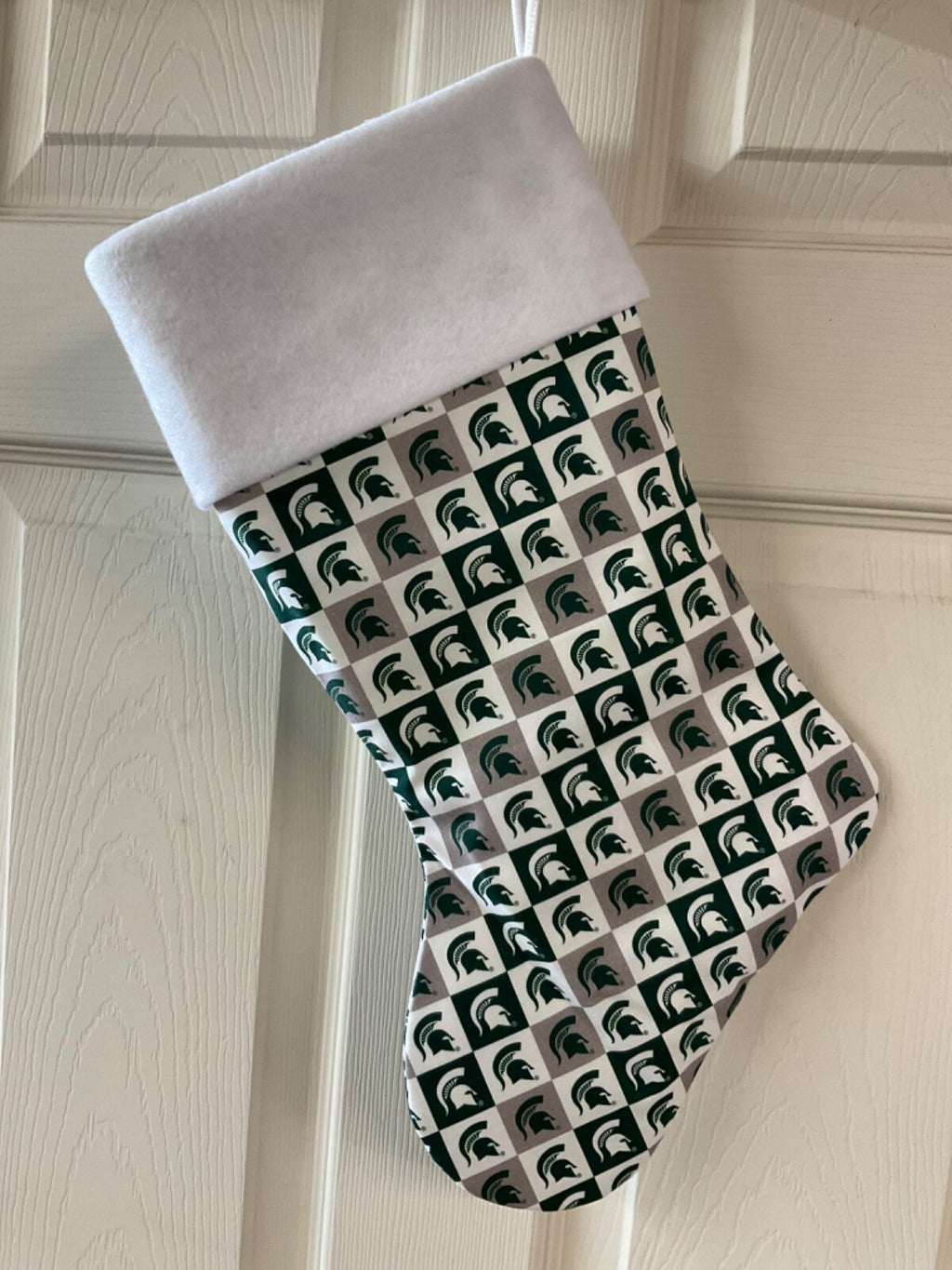 Michigan State Spartan ( sm Square) Christmas Stocking