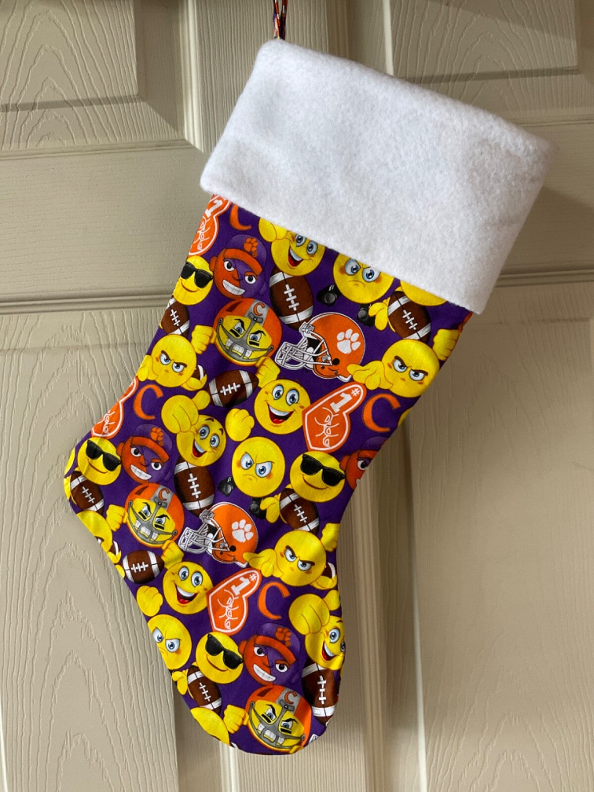 Clemson Tigers Emoji Christmas Stocking