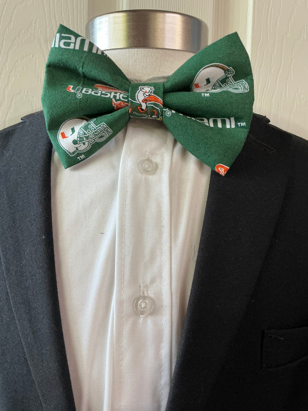 Miami Hurricanes bow tie