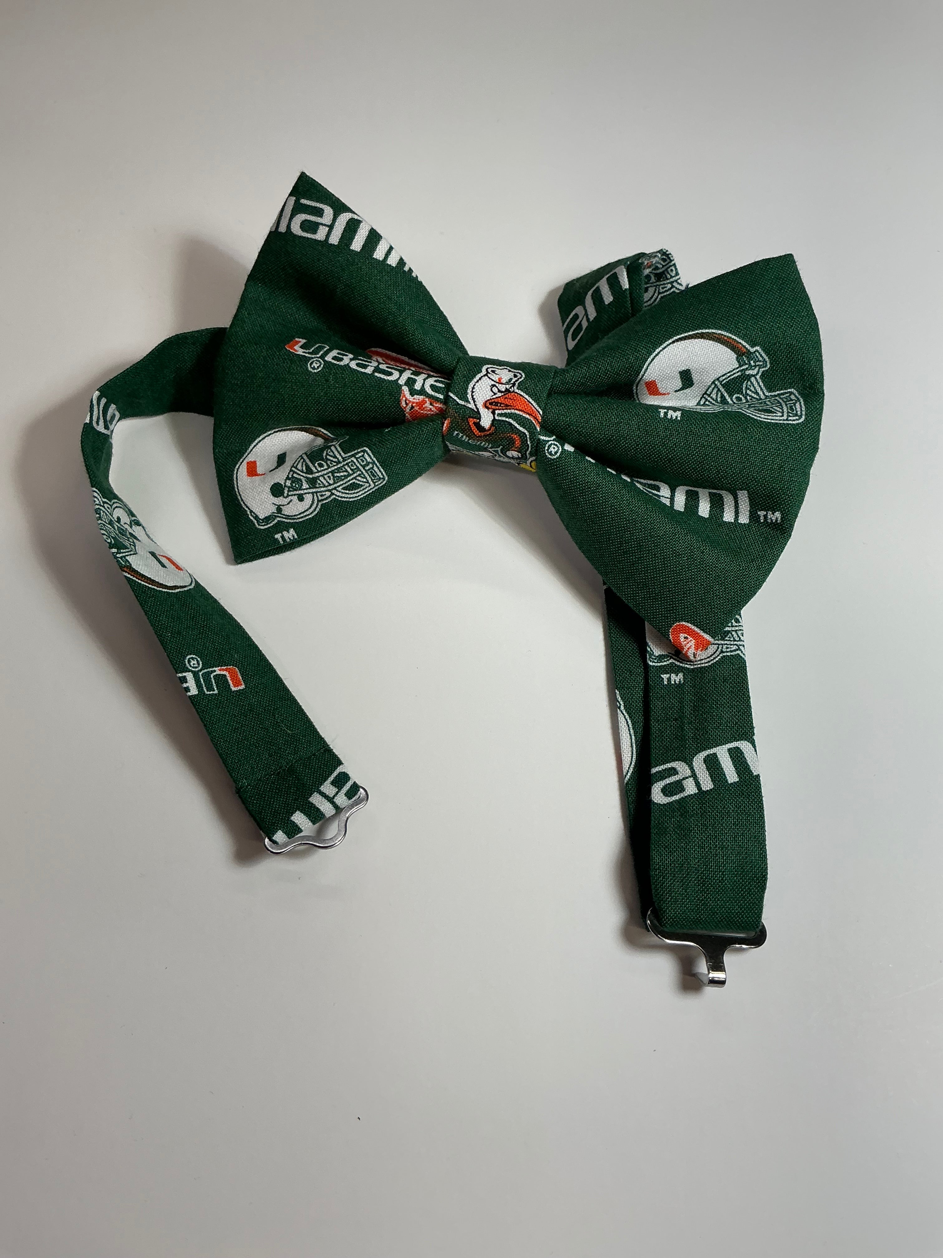Miami Hurricanes bow tie